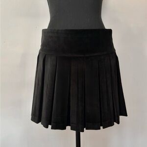 Alice and Olivia Black Velvet Black Skirt